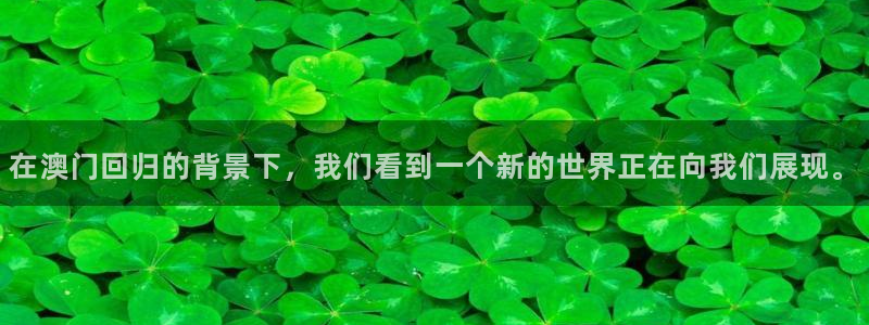 松鼠直播nba：在澳门回归的背景下，我们看到一个新的世界正在向我们展现。